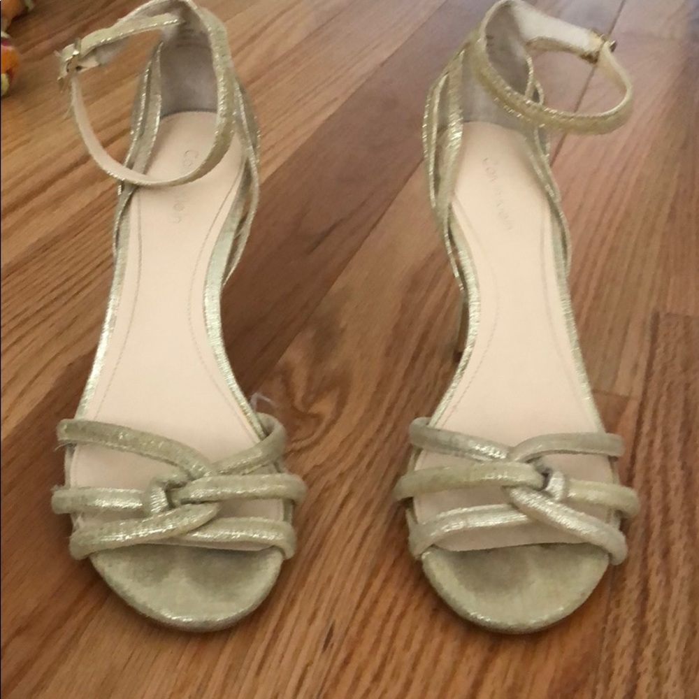 Calvin Klein Gold Heels